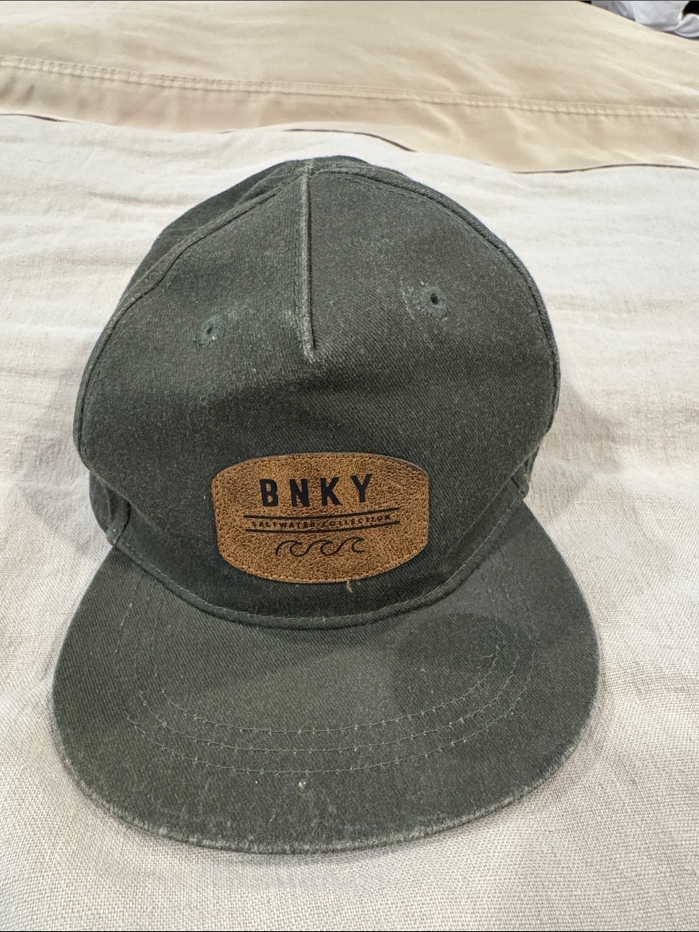 Binky Bro Toddler Olive Green Snapback Hat with Leather Patch